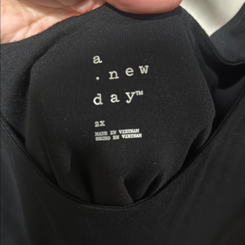 Woman’s a new day brand black knit long sleeve ballet dress with slit, a new - Picture 2 of 4